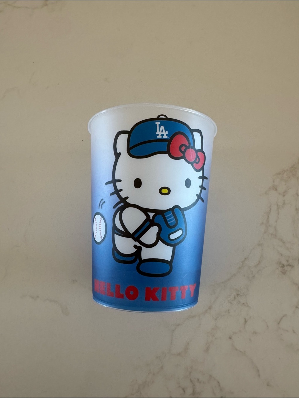 Hello Kitty Dodgers Cup Clear Cocktail Cup Reusable Souvenir